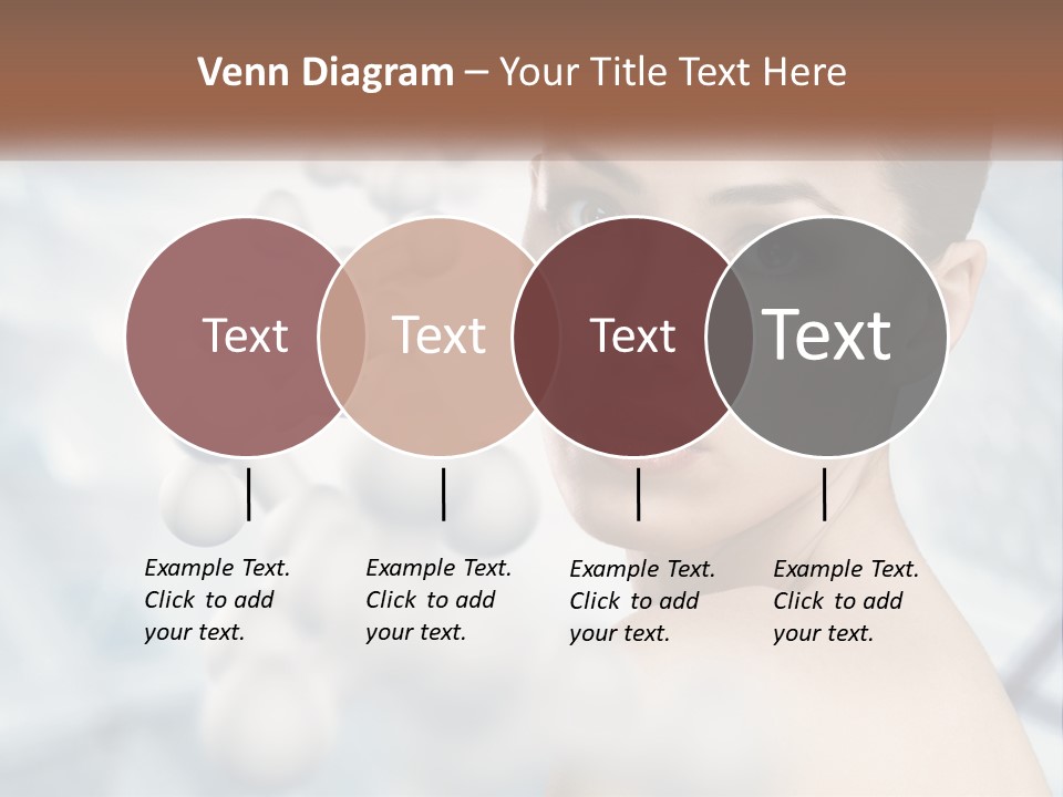 Carefree Shoulder Young PowerPoint Template