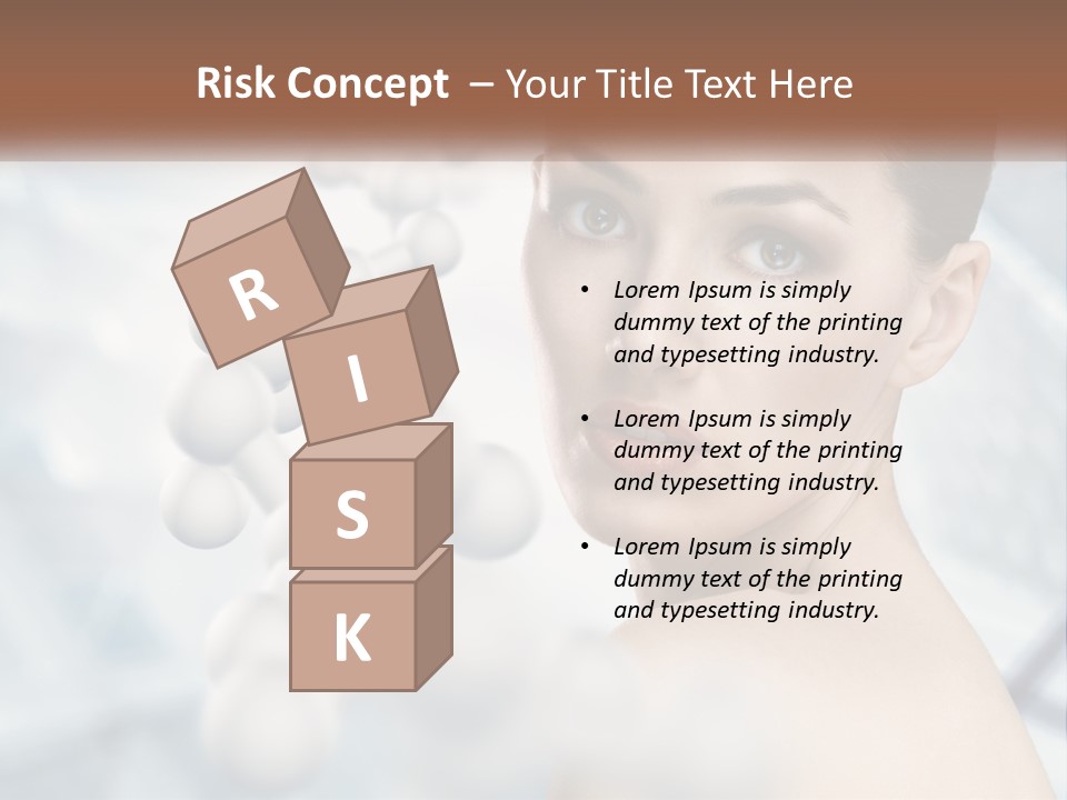 Carefree Shoulder Young PowerPoint Template