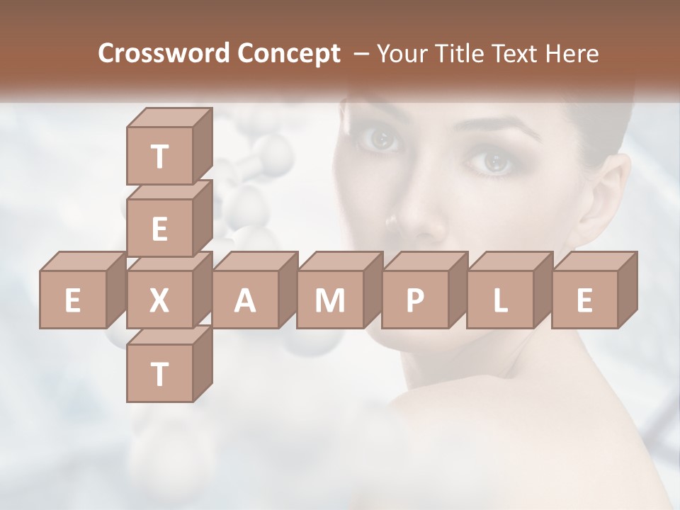 Carefree Shoulder Young PowerPoint Template