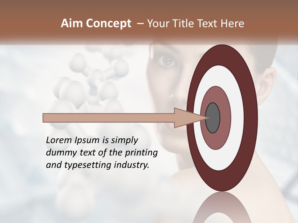 Carefree Shoulder Young PowerPoint Template