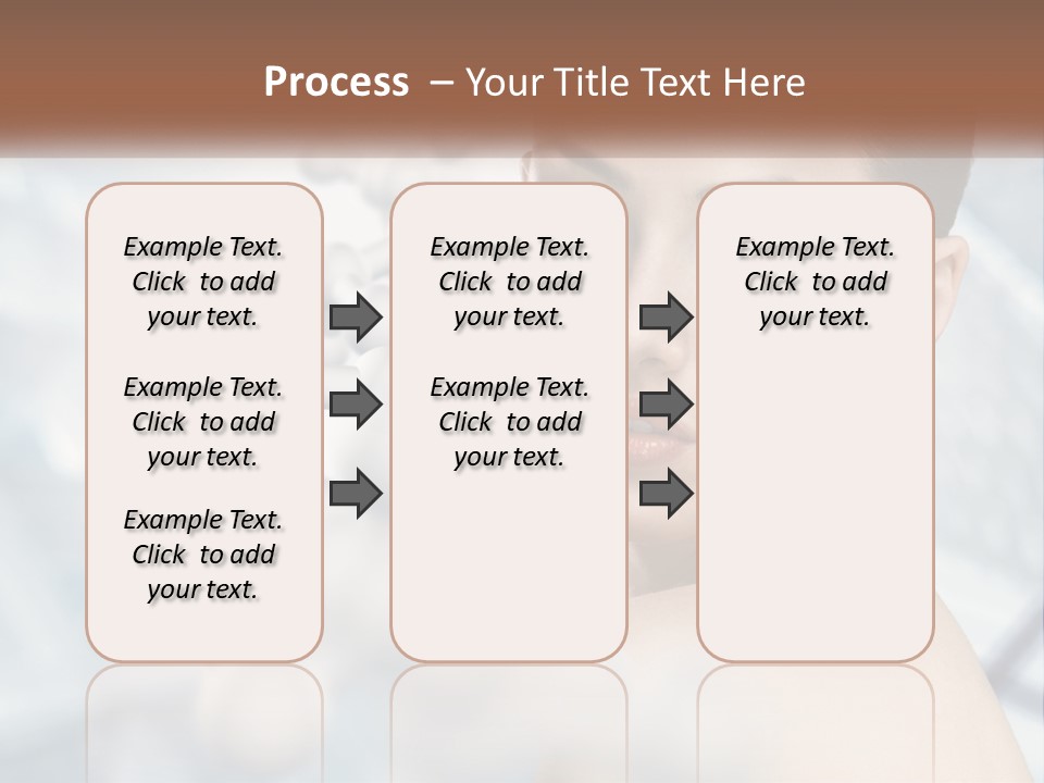 Carefree Shoulder Young PowerPoint Template