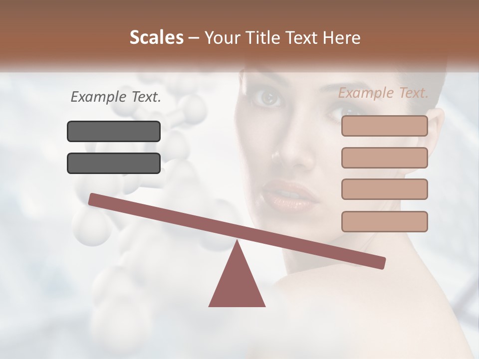 Carefree Shoulder Young PowerPoint Template