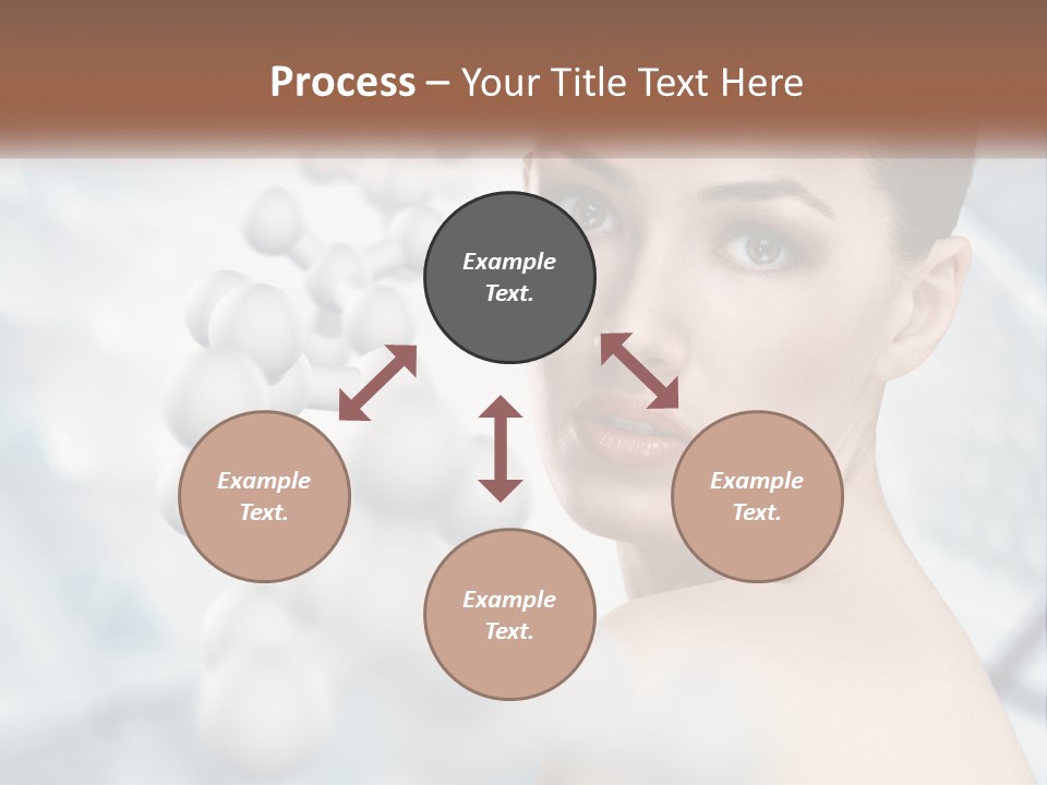 Carefree Shoulder Young PowerPoint Template