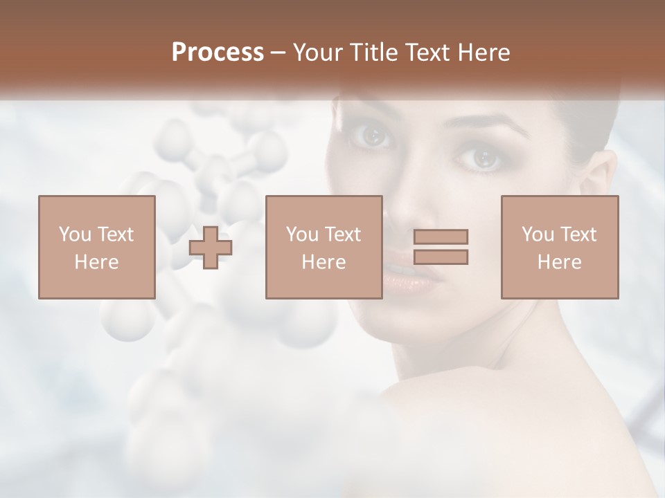 Carefree Shoulder Young PowerPoint Template