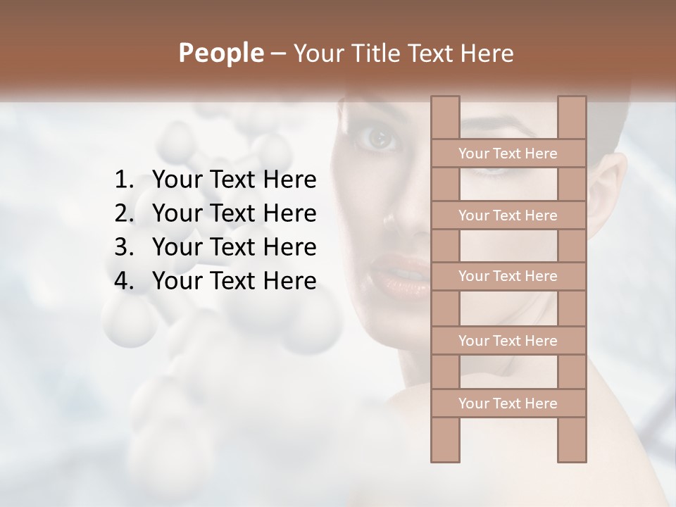 Carefree Shoulder Young PowerPoint Template