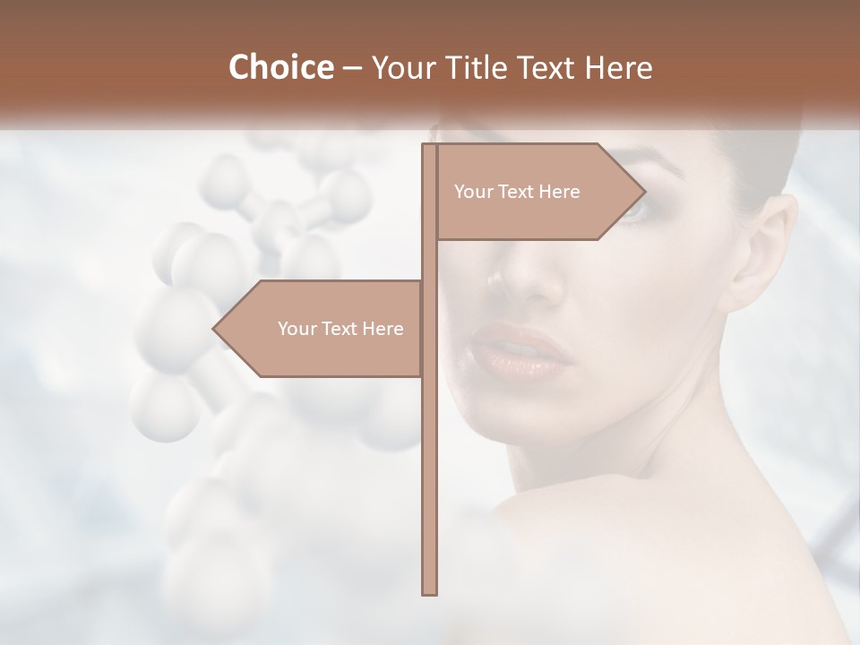 Carefree Shoulder Young PowerPoint Template