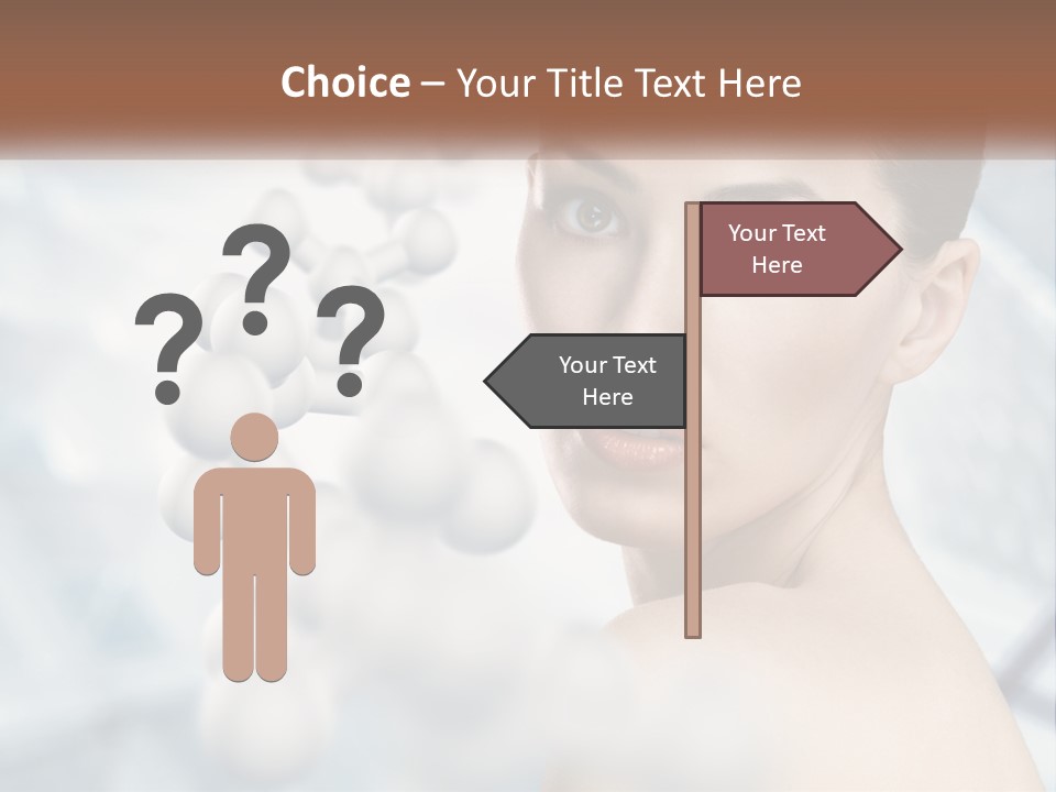 Carefree Shoulder Young PowerPoint Template