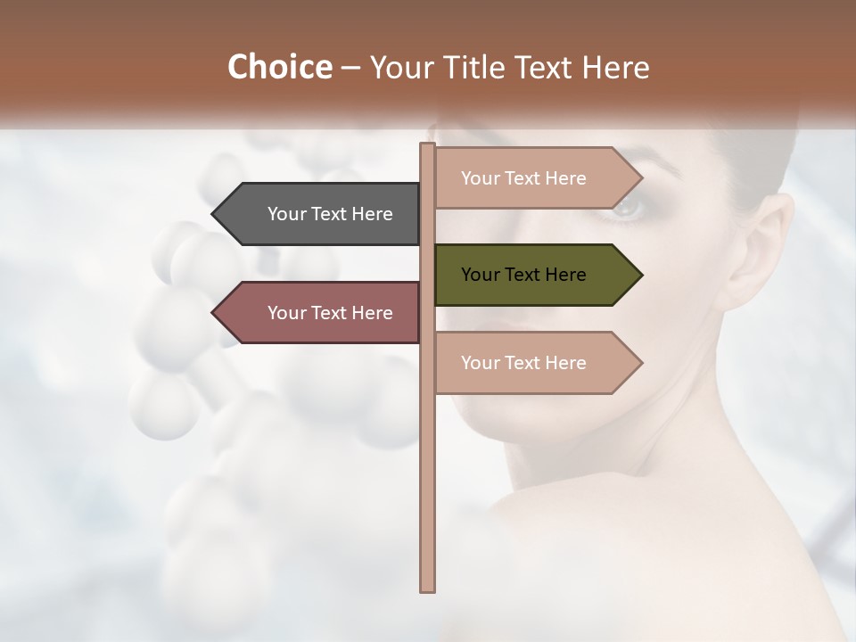 Carefree Shoulder Young PowerPoint Template