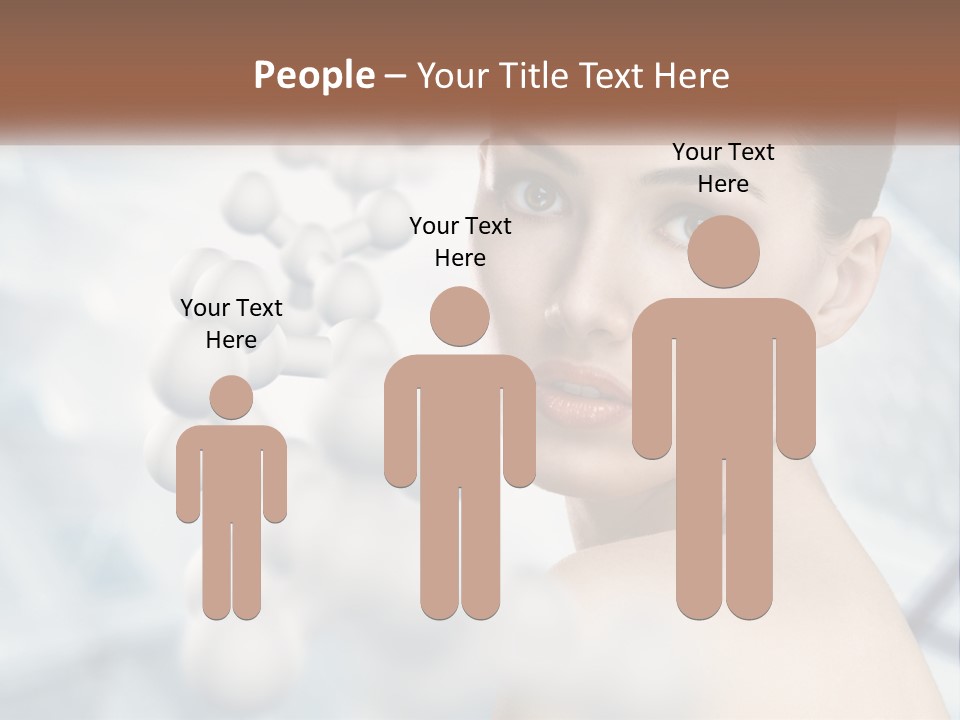 Carefree Shoulder Young PowerPoint Template