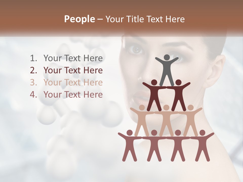 Carefree Shoulder Young PowerPoint Template