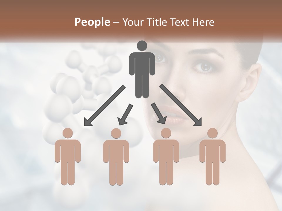 Carefree Shoulder Young PowerPoint Template