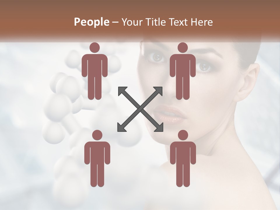 Carefree Shoulder Young PowerPoint Template