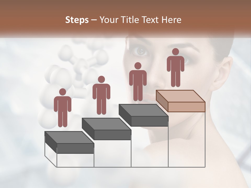 Carefree Shoulder Young PowerPoint Template