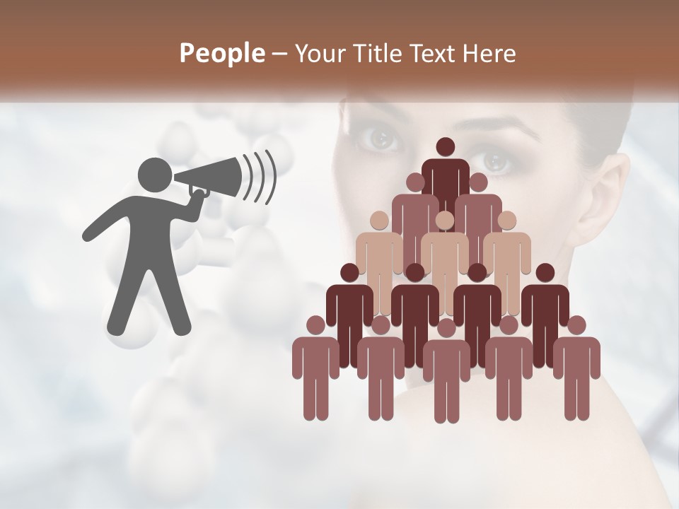 Carefree Shoulder Young PowerPoint Template