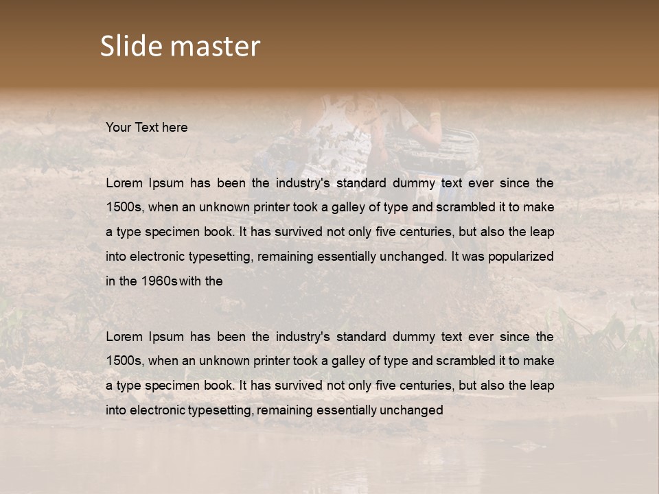 Pond Dirty Bogging PowerPoint Template