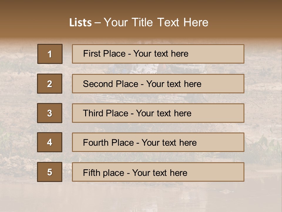 Pond Dirty Bogging PowerPoint Template