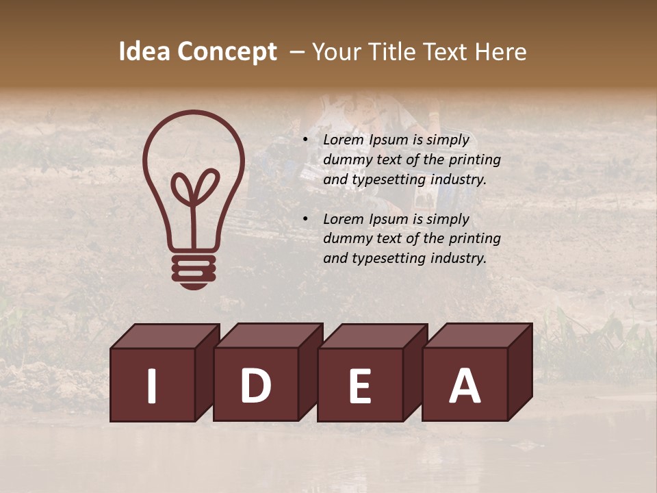 Pond Dirty Bogging PowerPoint Template