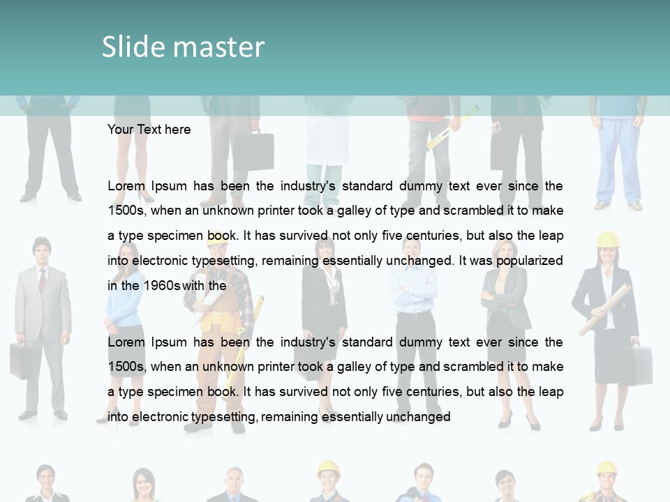 Staff Builder Isolated PowerPoint Template