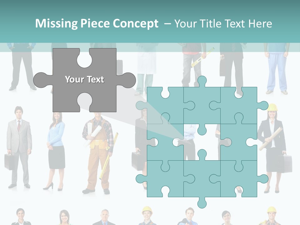 Staff Builder Isolated PowerPoint Template