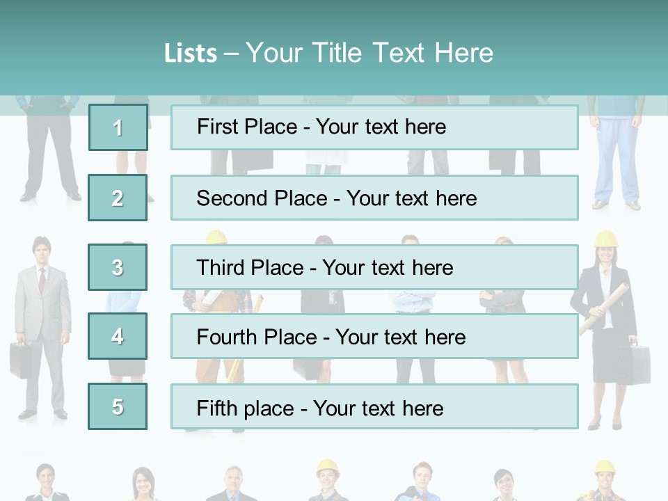 Staff Builder Isolated PowerPoint Template