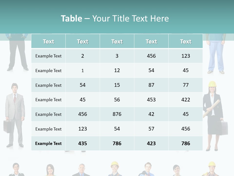 Staff Builder Isolated PowerPoint Template