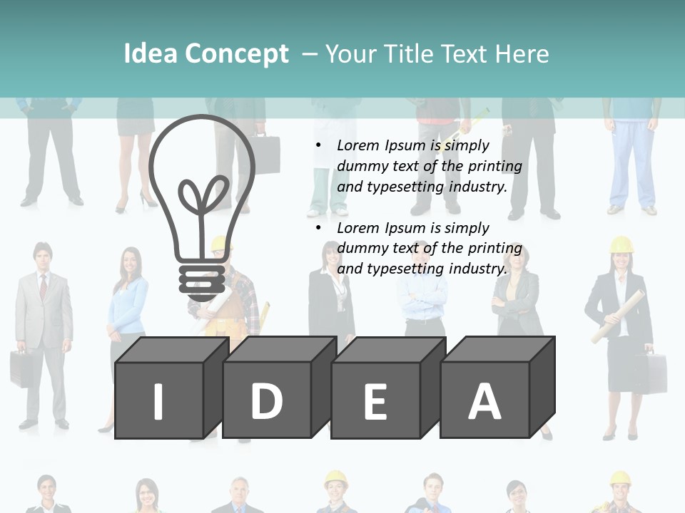 Staff Builder Isolated PowerPoint Template