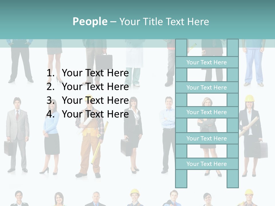 Staff Builder Isolated PowerPoint Template