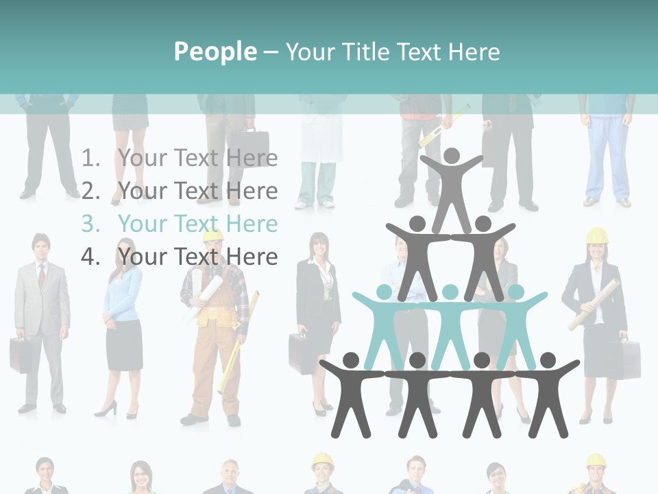 Staff Builder Isolated PowerPoint Template