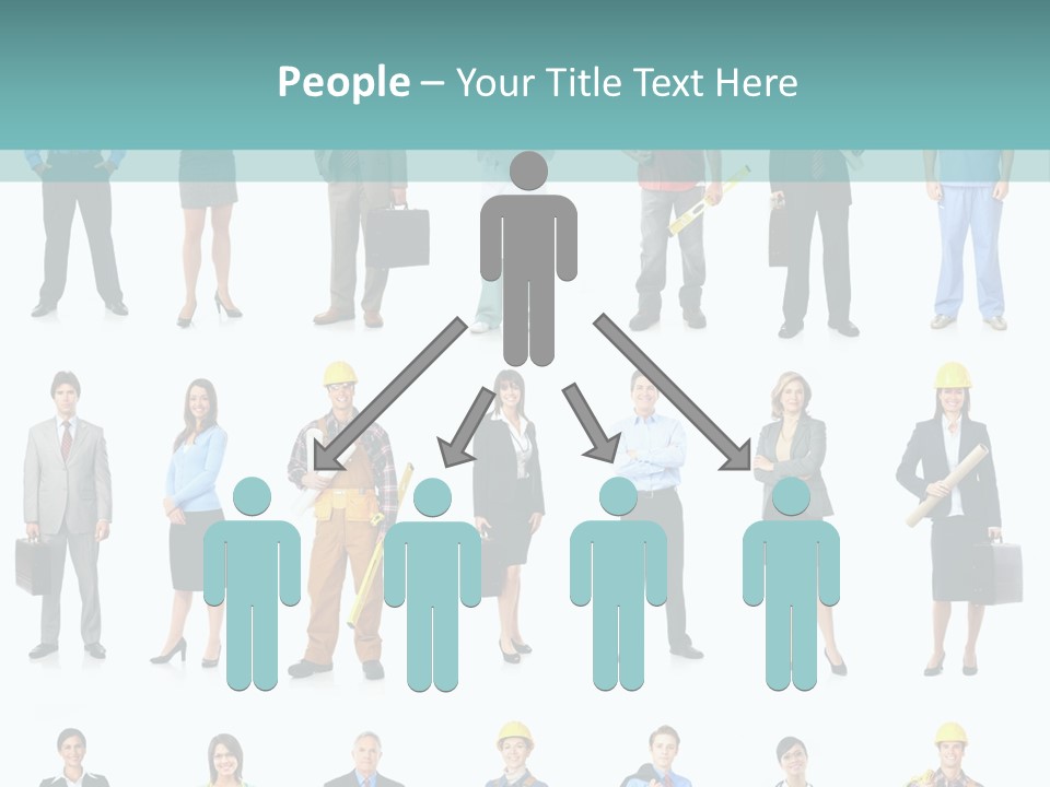 Staff Builder Isolated PowerPoint Template
