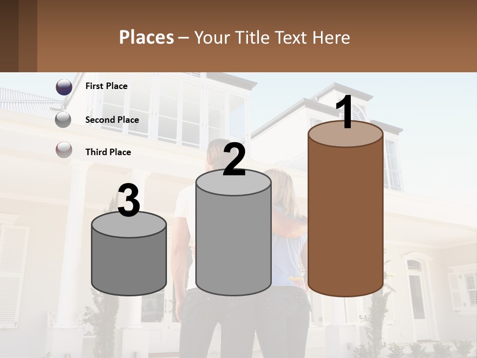 Two People Happiness Male PowerPoint Template