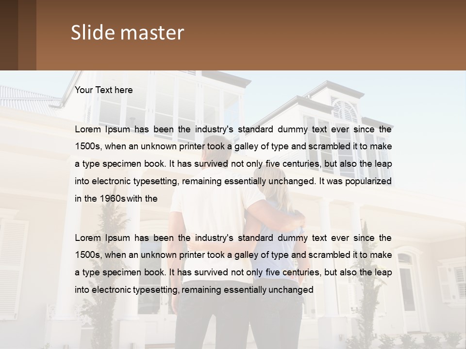 Two People Happiness Male PowerPoint Template