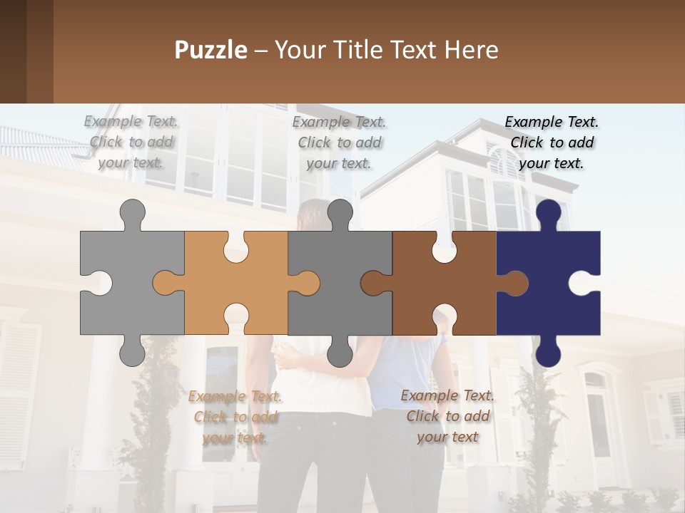 Two People Happiness Male PowerPoint Template