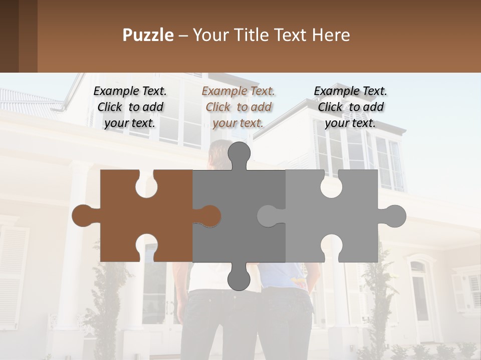 Two People Happiness Male PowerPoint Template