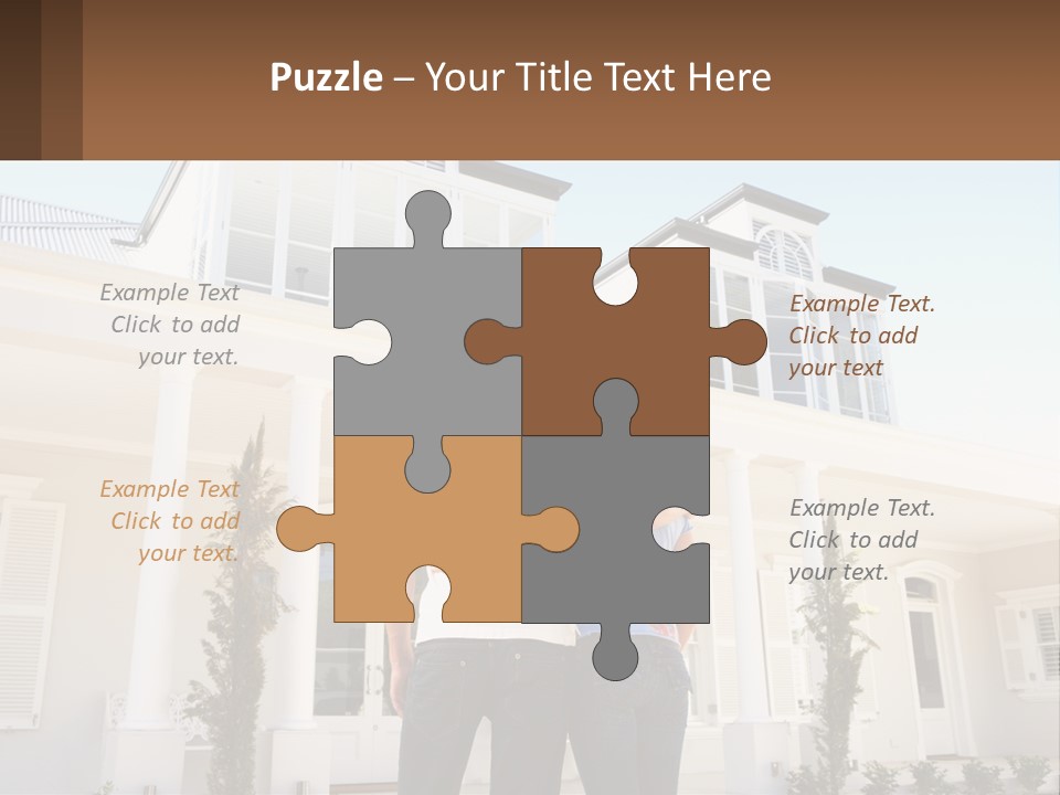 Two People Happiness Male PowerPoint Template