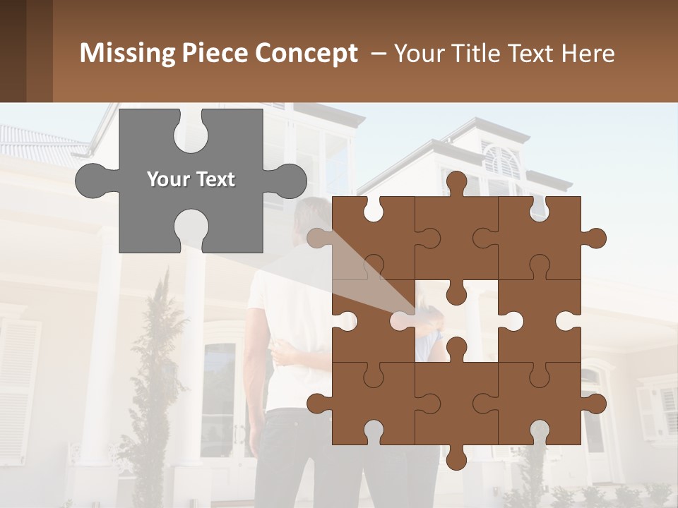 Two People Happiness Male PowerPoint Template