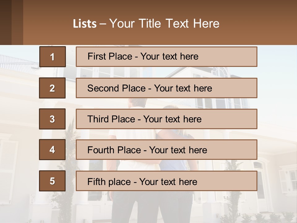 Two People Happiness Male PowerPoint Template