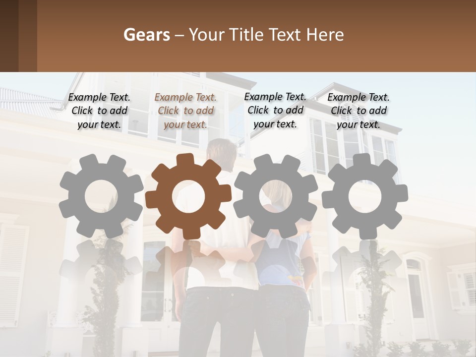 Two People Happiness Male PowerPoint Template