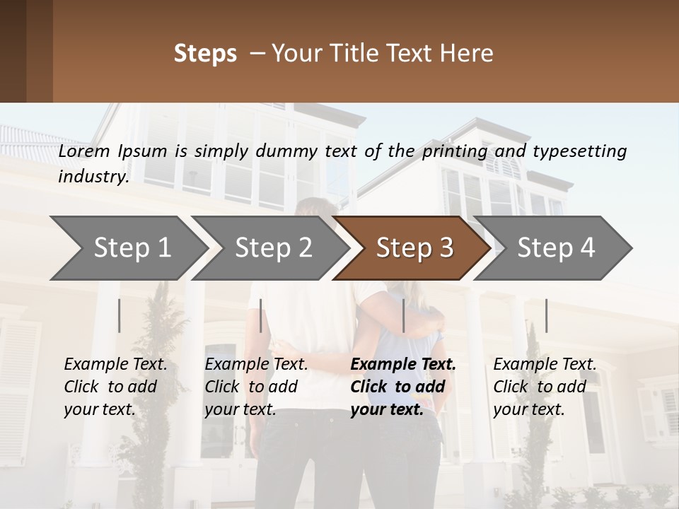 Two People Happiness Male PowerPoint Template
