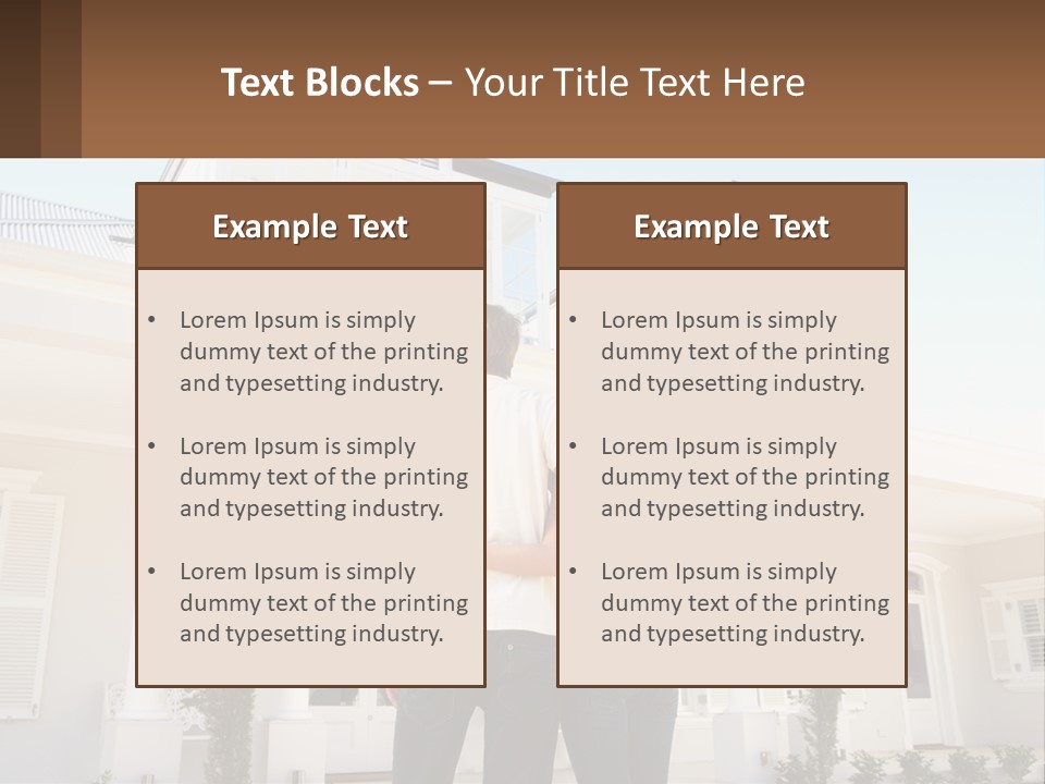 Two People Happiness Male PowerPoint Template