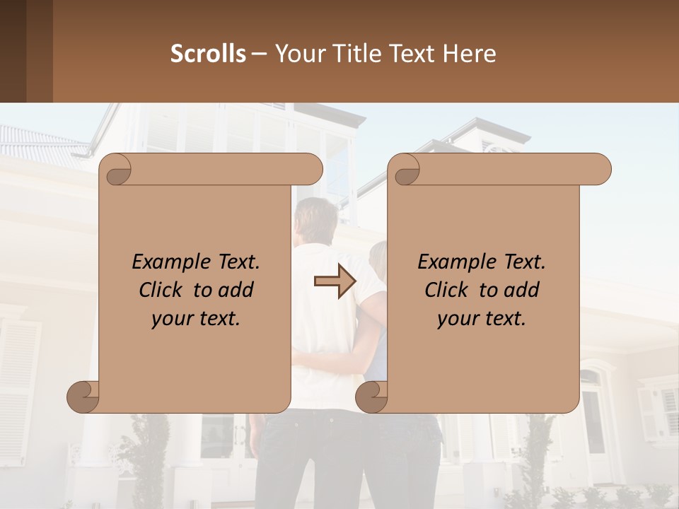 Two People Happiness Male PowerPoint Template