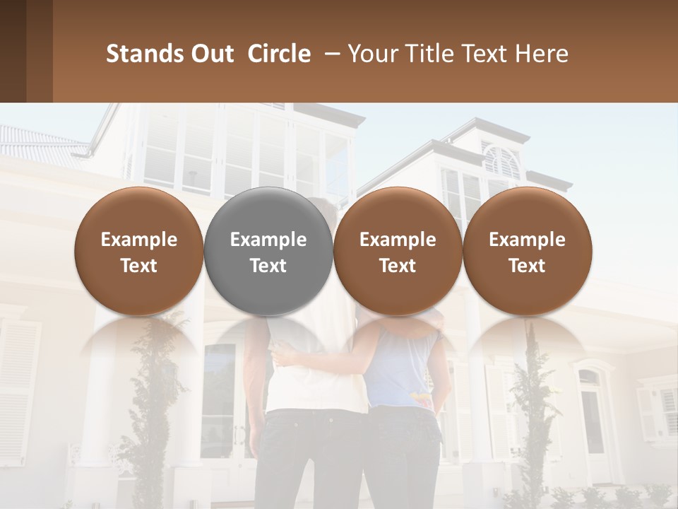 Two People Happiness Male PowerPoint Template