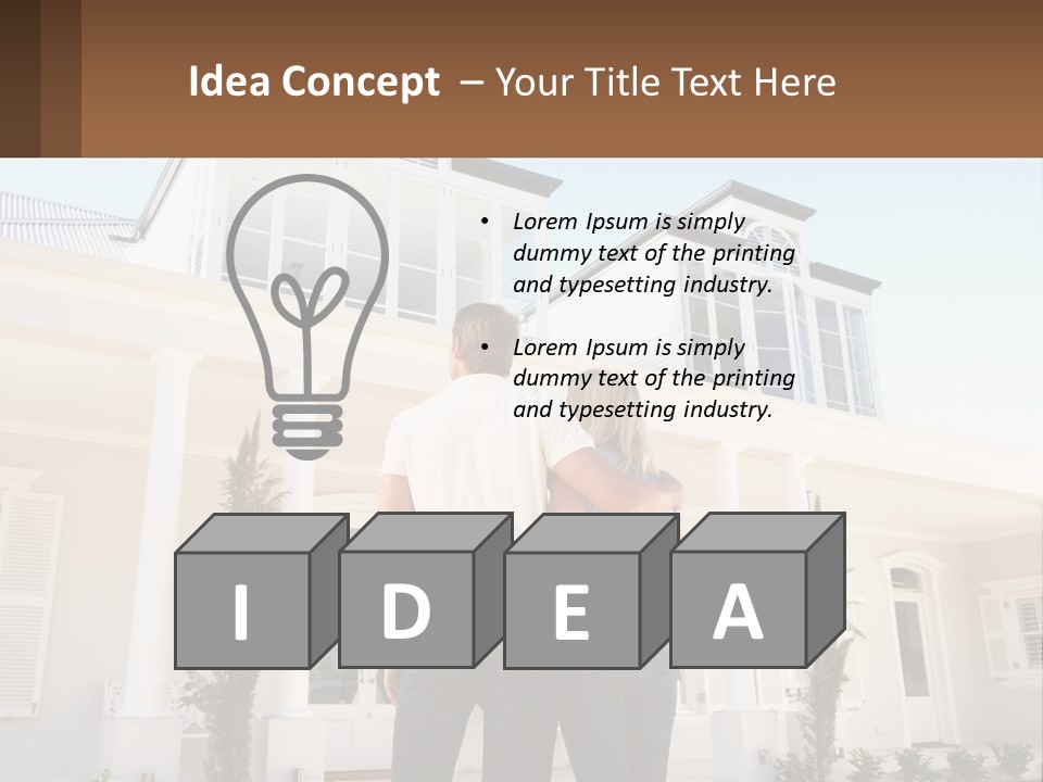 Two People Happiness Male PowerPoint Template