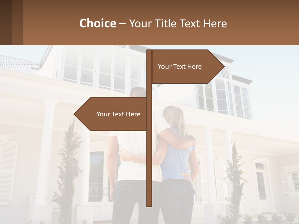 Two People Happiness Male PowerPoint Template