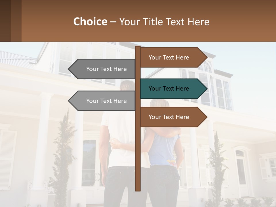Two People Happiness Male PowerPoint Template