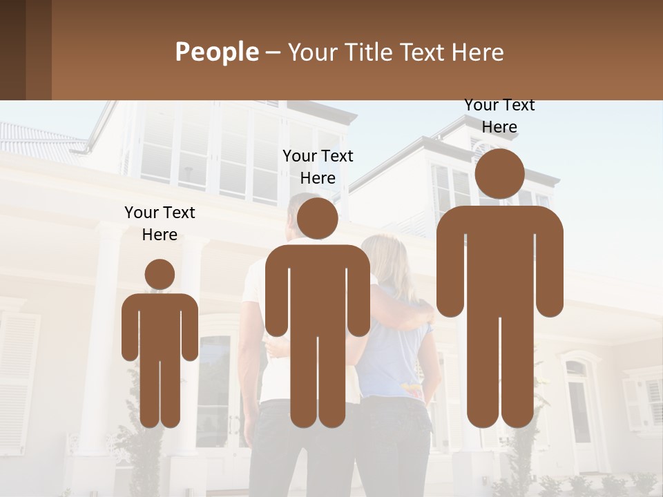 Two People Happiness Male PowerPoint Template