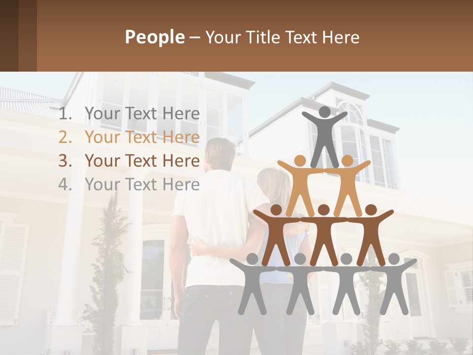 Two People Happiness Male PowerPoint Template