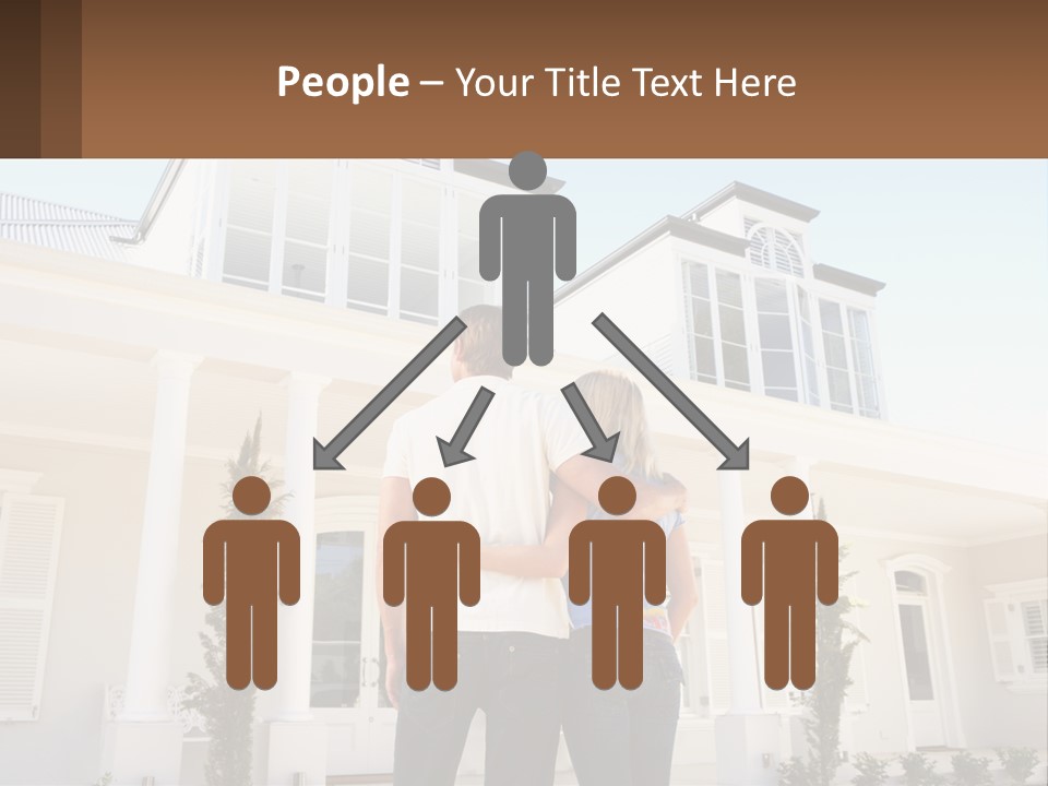 Two People Happiness Male PowerPoint Template