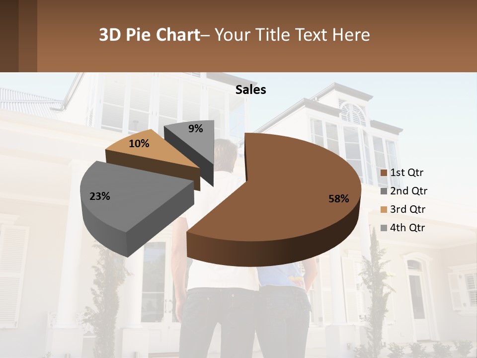 Two People Happiness Male PowerPoint Template