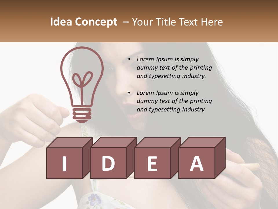 Shot Lady Close PowerPoint Template