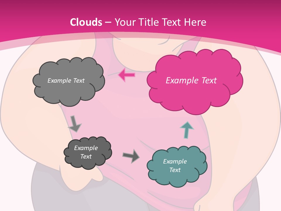 Uncomfortable Clip Art Stretching PowerPoint Template